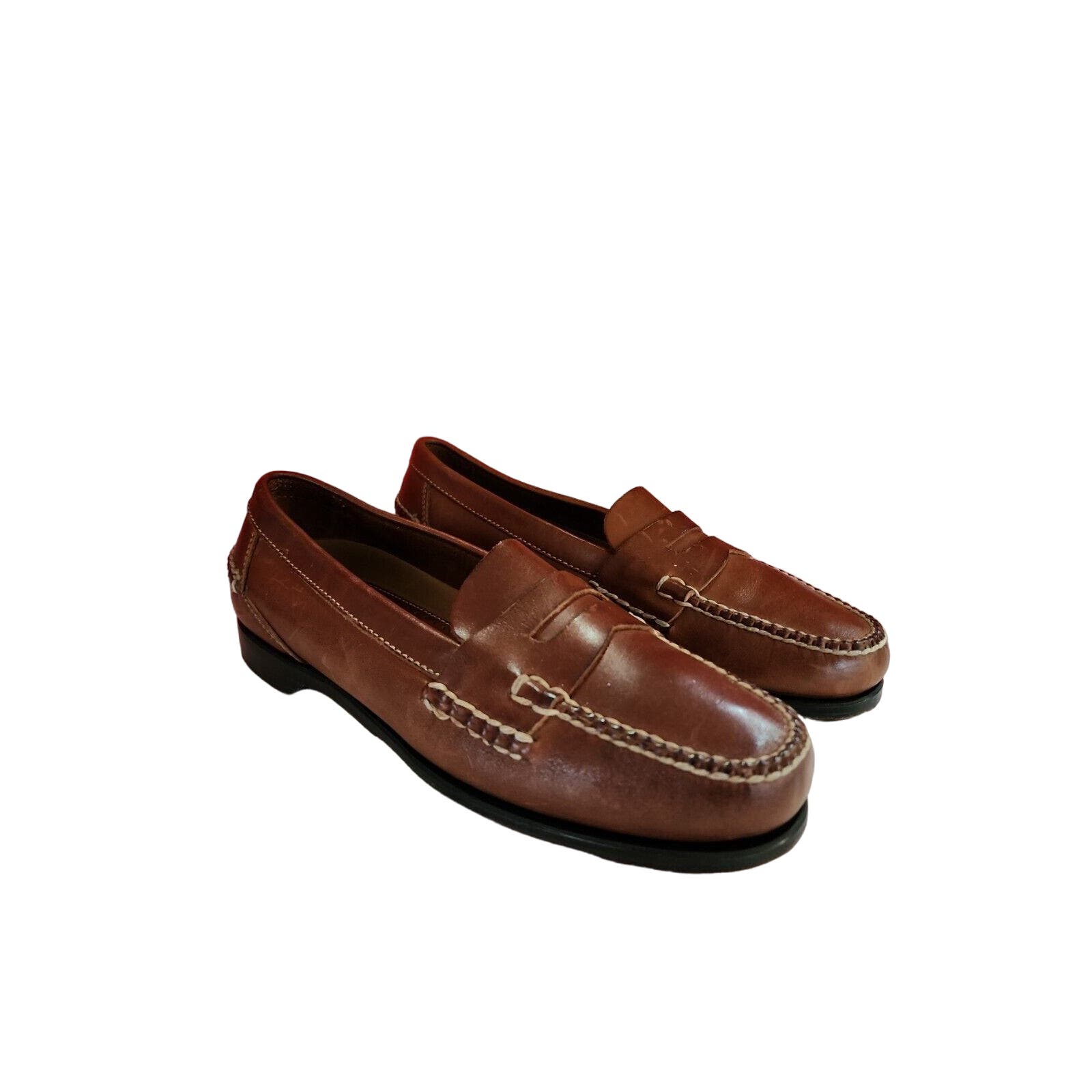 Johnston & Murphy Men's Brown Penny Loafers 120-6100 Sz 9.5m Casual Dress